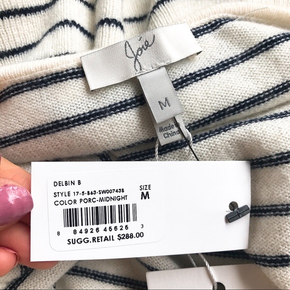 ⚓️ JOIE DELBIN CASHMERE WOOL BLEND CREAM COLD SHOULDER SWEATER! - Picture 9 of 12